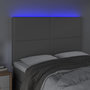 Voir la diapositive 3 : VIDAXL Tete de lit a LED Gris 144x5x118/128 cm Similicuir