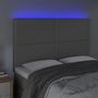 Voir la diapositive 3 : VIDAXL Tete de lit a LED Gris 144x5x118/128 cm Similicuir