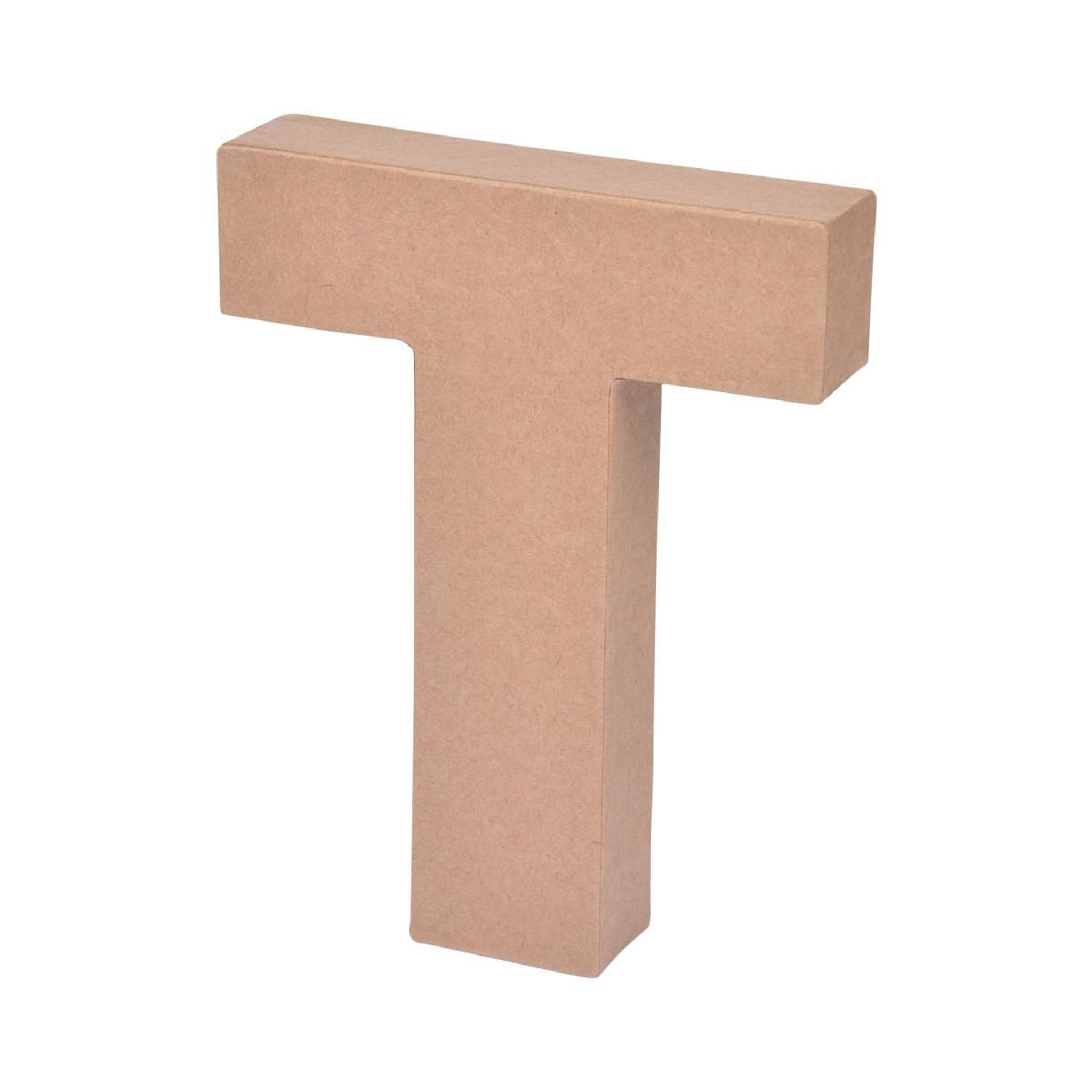 ARTDESIGN Décoration Murale  Lettres Carton T  18cm Naturel