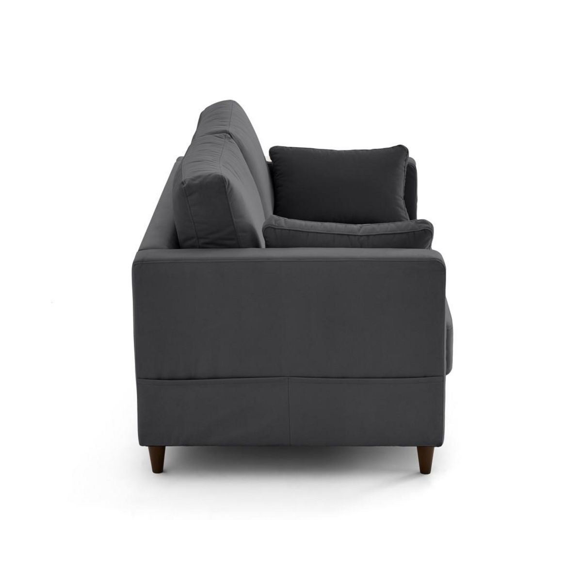 LISA DESIGN Anna - canapé droit 2 places avec poche en velours - pieds en bois