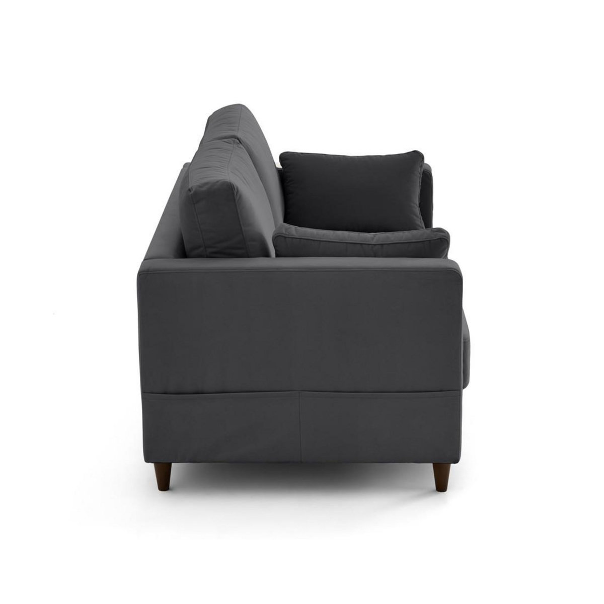 LISA DESIGN Anna - canapé droit 2 places avec poche en velours - pieds en bois