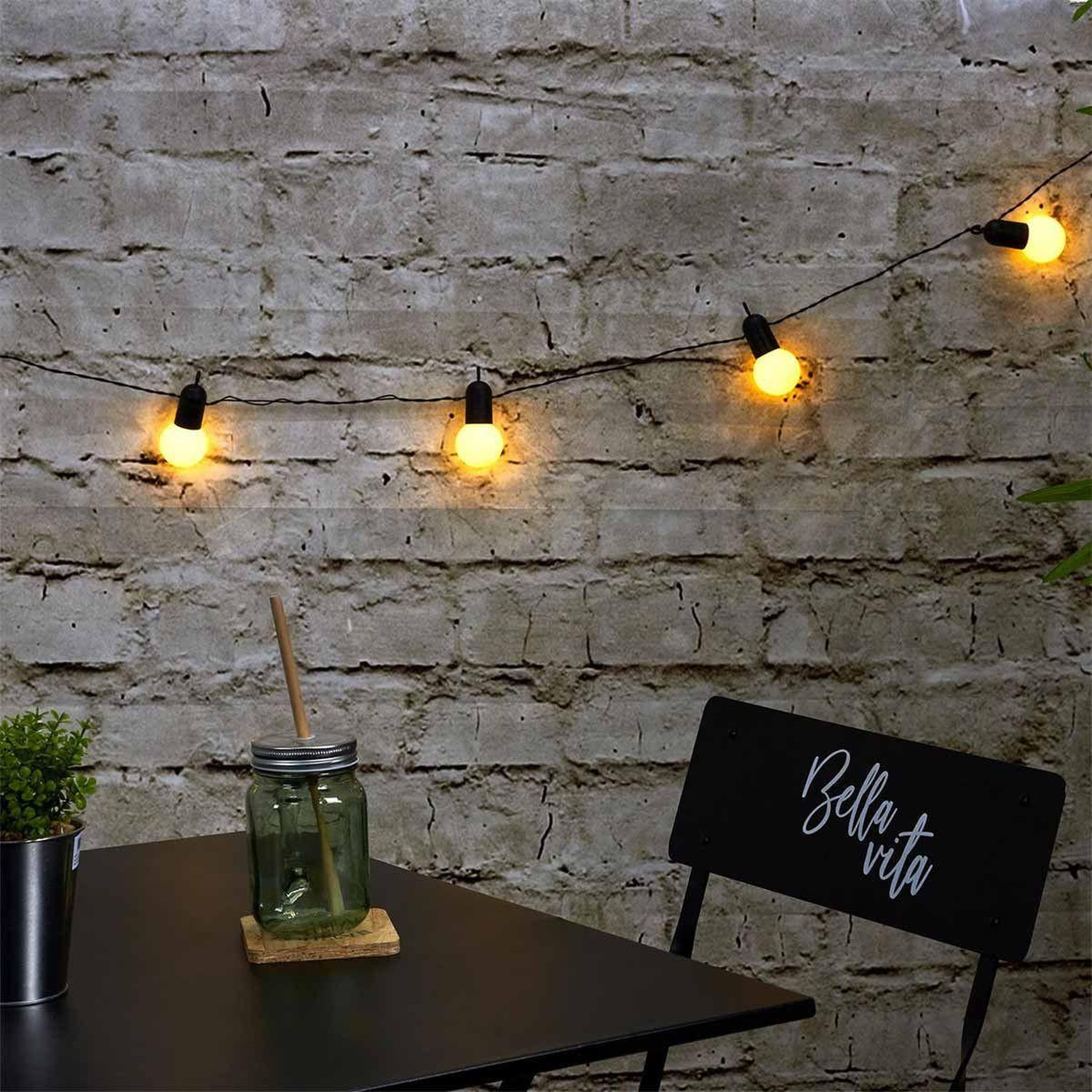 Voir la diapositive 5 : The Home Deco Factory Guirlande lumineuse extérieur  ampoule  5m noir