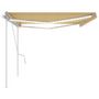 Voir la diapositive 4 : VIDAXL Auvent manuel retractable avec LED 5x3,5 m Jaune et blanc