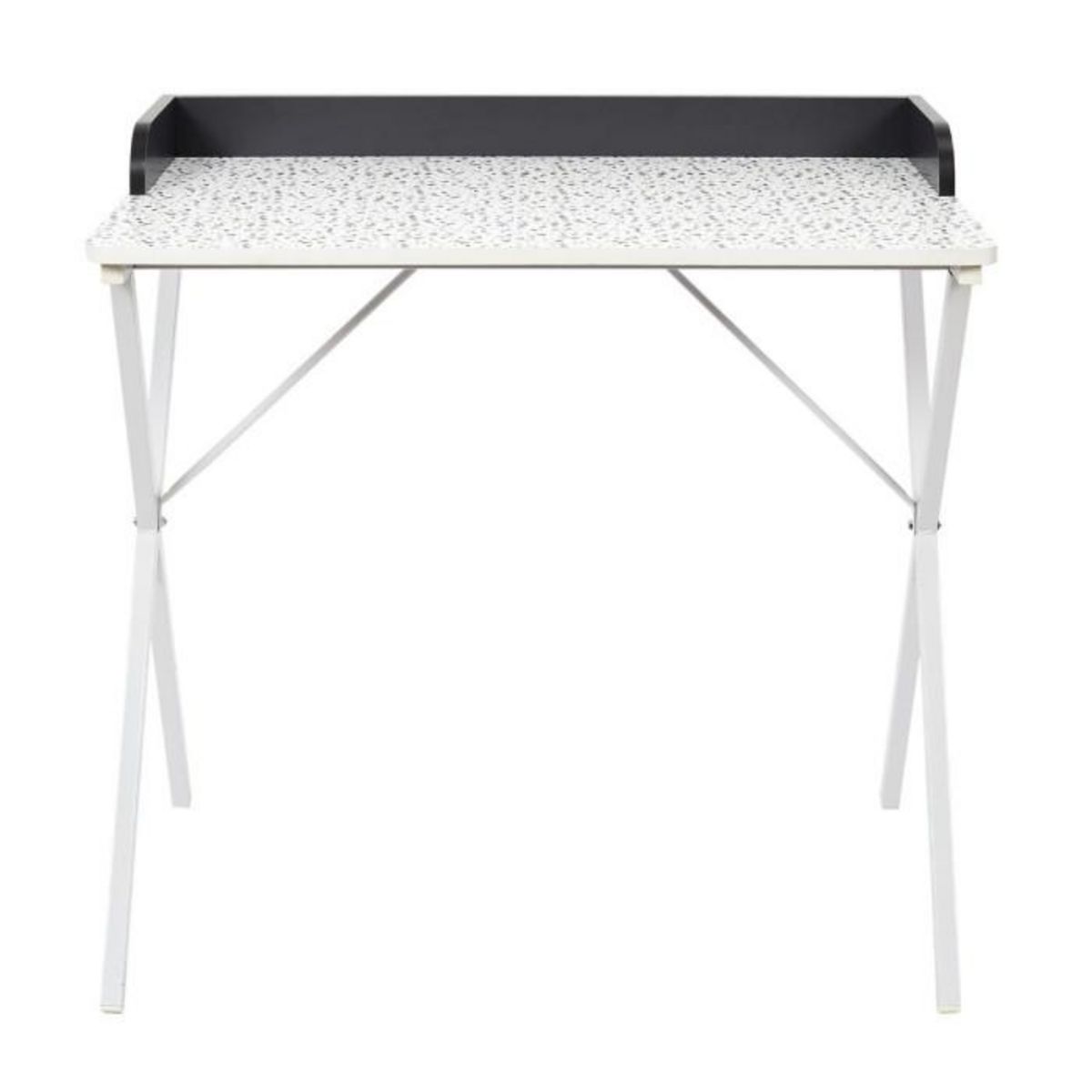 Paris Prix Bureau Design Effet  Terrazzo  80cm Blanc & Gris