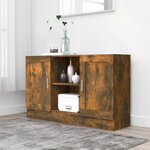 VIDAXL Buffet Chene fume 120x30,5x70 cm Bois d'ingenierie