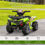 Voir la diapositive 4 : HOMCOM Buggy électrique enfant quad électrique pour enfant de 18 à 36 mois effet lumineux 6 V 2 Km/h max. métal PP vert