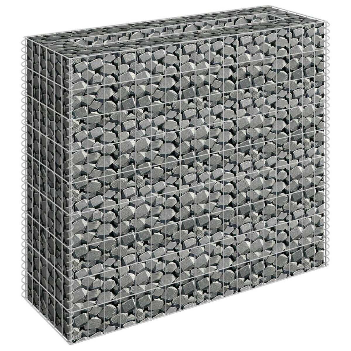VIDAXL Lit sureleve a gabion Acier galvanise 90x30x90 cm