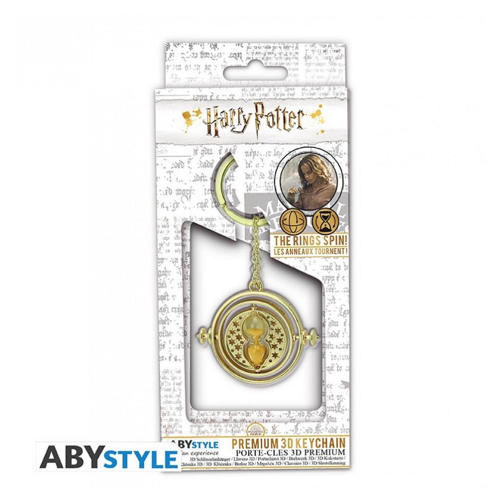 Voir la diapositive 2 : ABYstyle Harry Potter Porte-cles 3D premium - Retourneur de temps