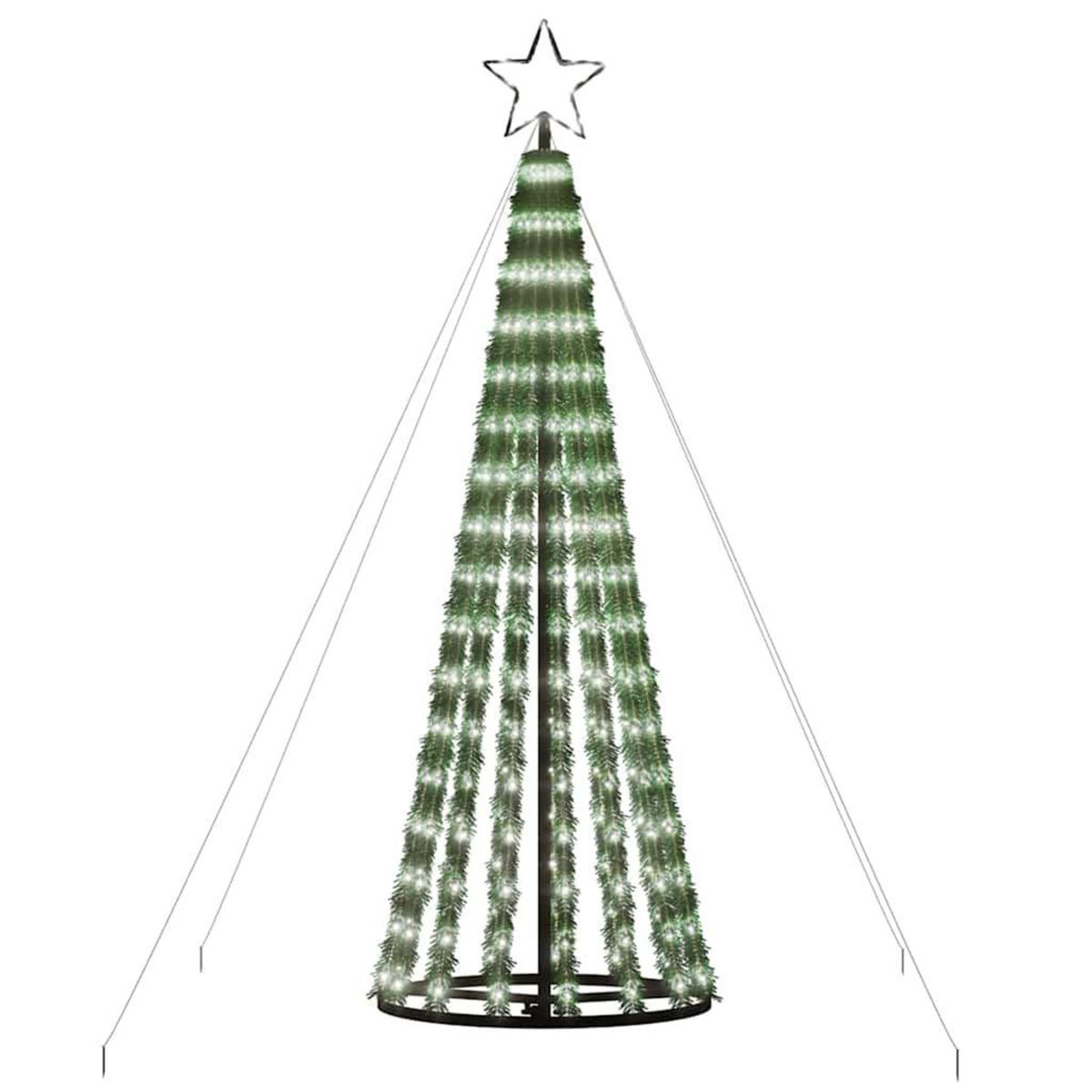 VIDAXL Sapin de Noël a LED 275 LED blanc froid 180 cm