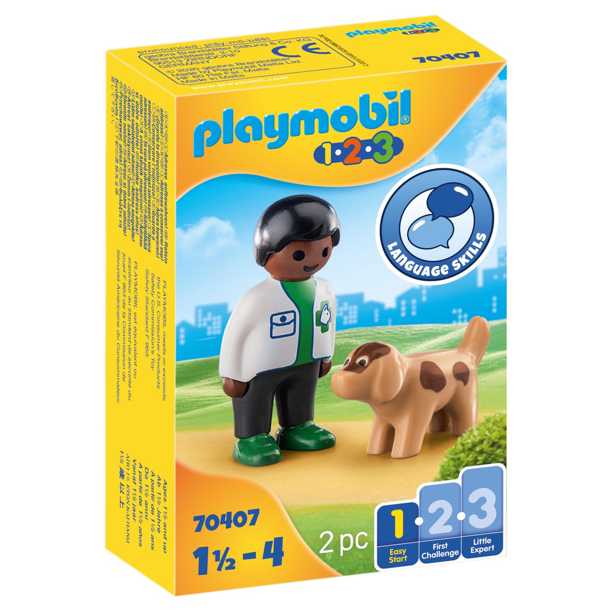 PLAYMOBIL 70407 1.2.3 - Vétérinaire avec chien
