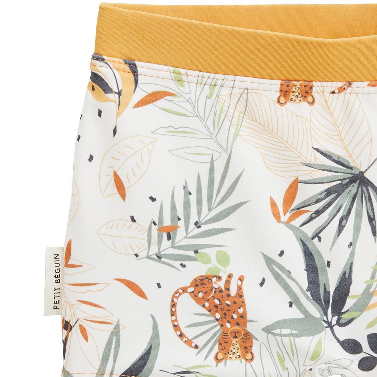 Petit Béguin Maillot de bain bébé 2 pièces t-shirt de protection UV & boxer Wakae