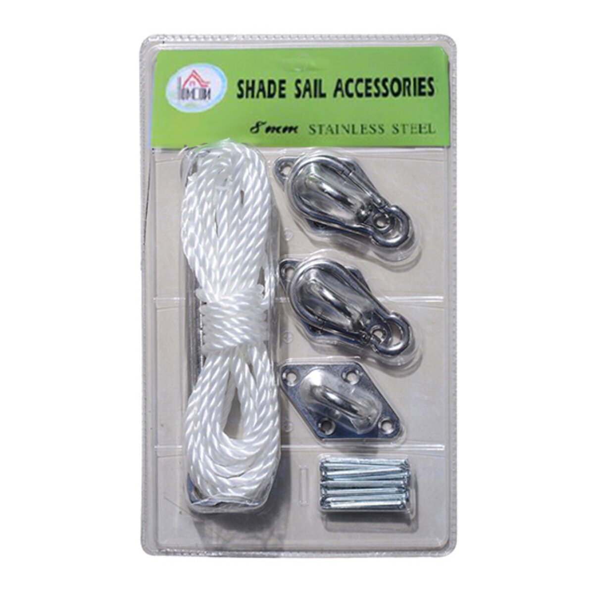 HOMCOM Kit de montage accessoires de fixation en inox pour voile d'ombrage