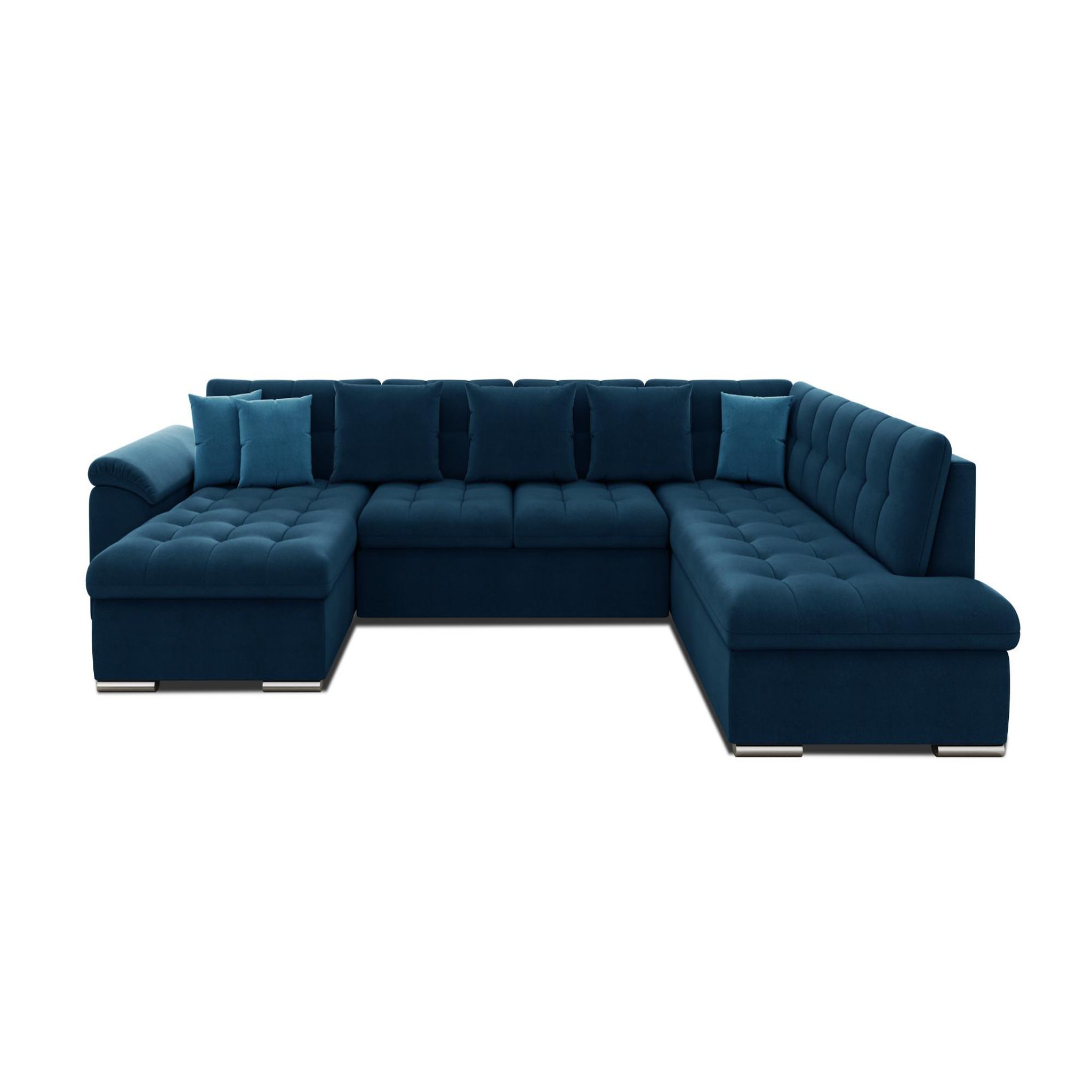 Voir la diapositive 5 : BEST MOBILIER Chuck - canapé panoramique xxl - convertible avec coffre - 7 places - droit