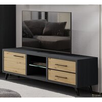 NOUVOMEUBLE Petit meuble TV 120 cm blanc laqué design ELMA pas