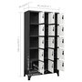 Voir la diapositive 6 : VIDAXL Armoire a casiers Anthracite et blanc 90x40x180 cm Acier
