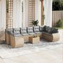 Voir la diapositive 1 : VIDAXL Salon de jardin 11 pcs avec coussins beige resine tressee