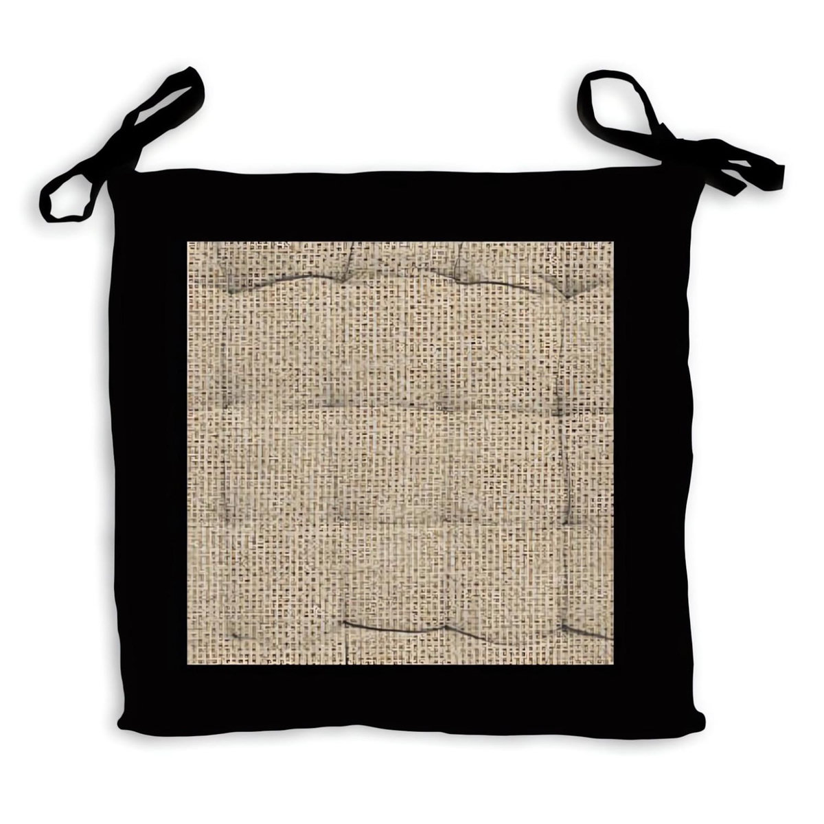 SOLEIL D'OCRE Dessus de chaise en coton lavé 40x40x5 cm JUTE, par Soleil d'Ocre