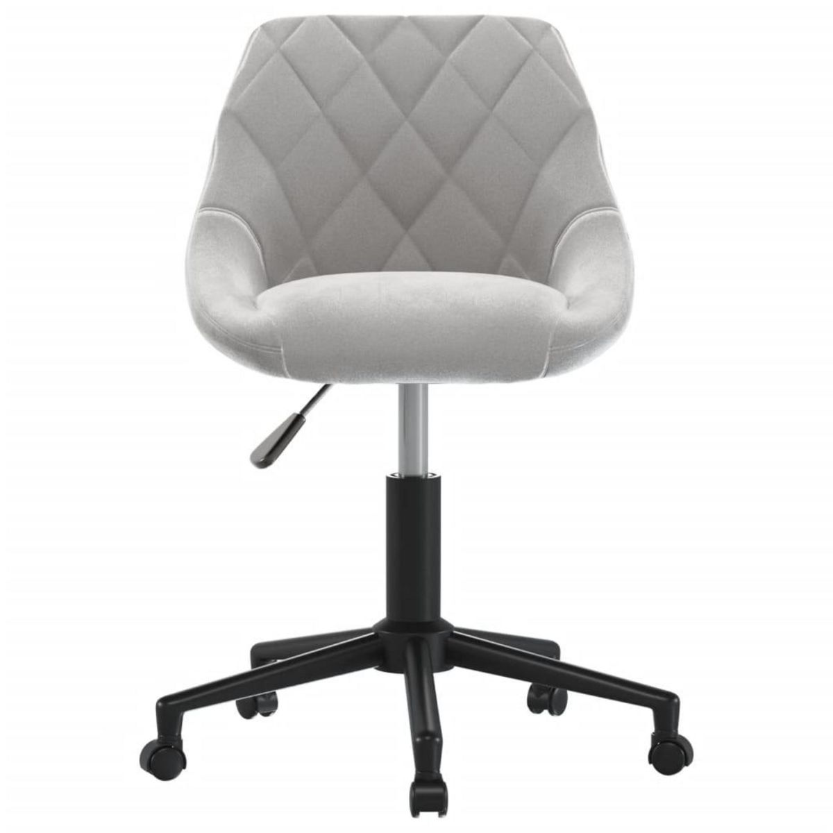 VIDAXL Chaise pivotante de bureau Gris clair Velours