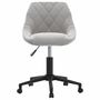 Voir la diapositive 3 : VIDAXL Chaise pivotante de bureau Gris clair Velours