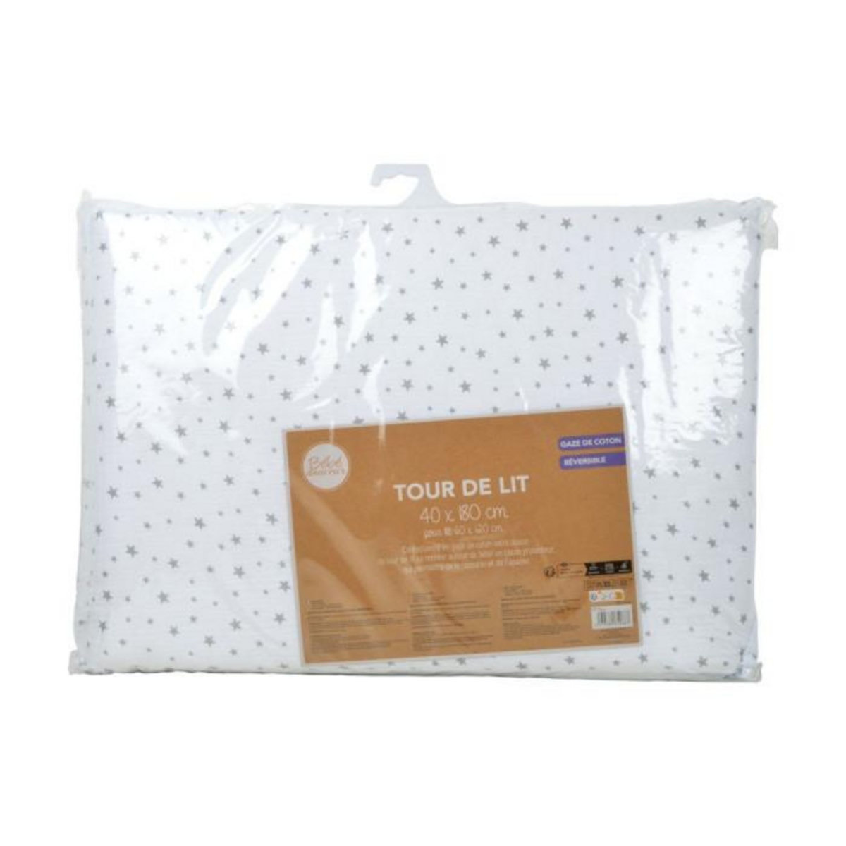 Paris Prix Tour de Lit Bébé  Coton  40x180cm Blanc