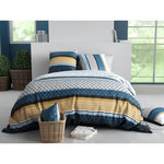 ATELIER DU COTON Parure housse de couette 100% coton 57fils osis. Coloris disponibles : Multicolore