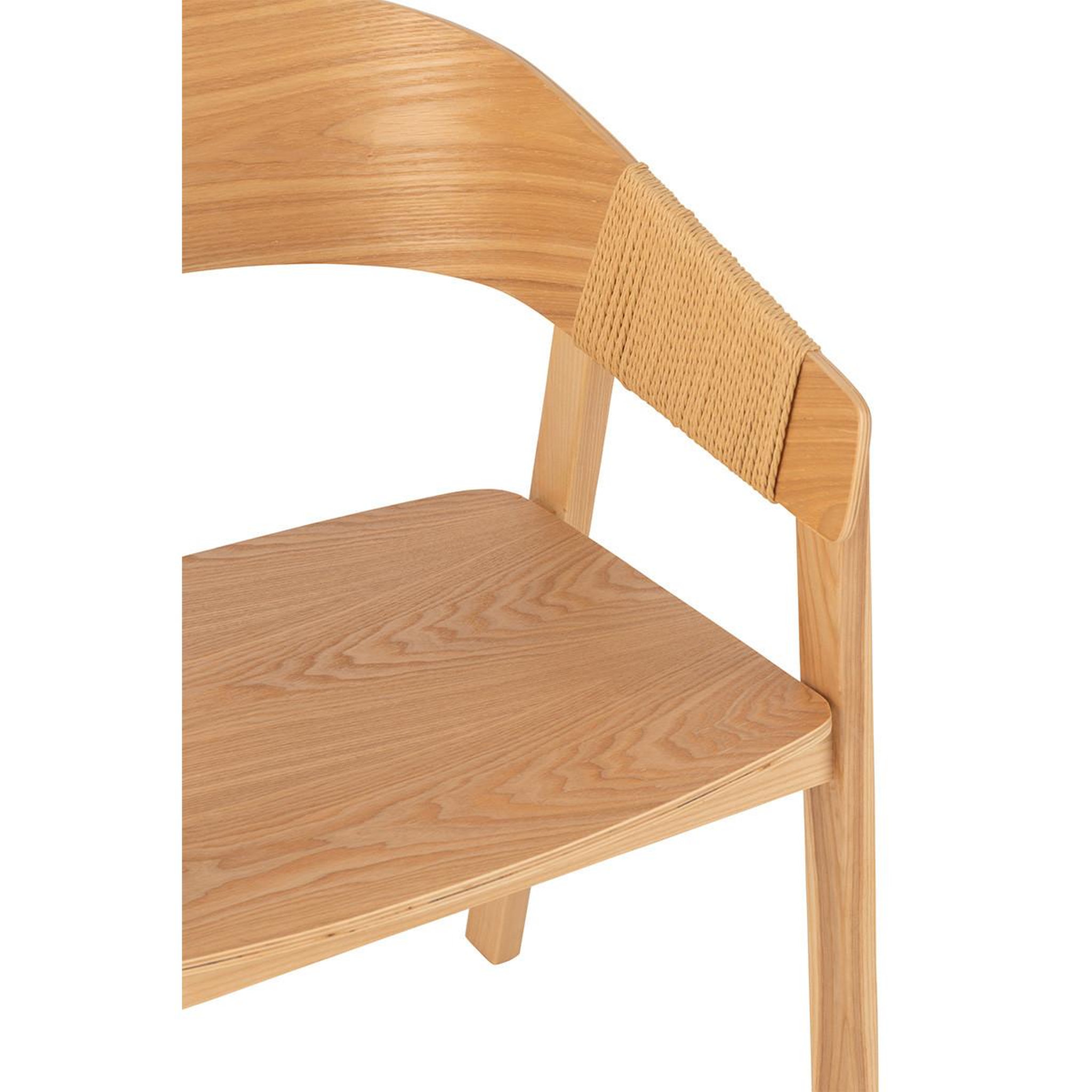 Voir la diapositive 5 : J-LINE Chaise en bois  naga  76cm naturel