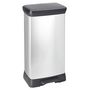 Voir la diapositive 2 : CURVER Curver Poubelle a pedale Deco 50 L Argente