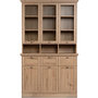 Voir la diapositive 1 : HOMIFAB Buffet haut 6 portes 3 tiroirs effet chêne 120 cm - Saga