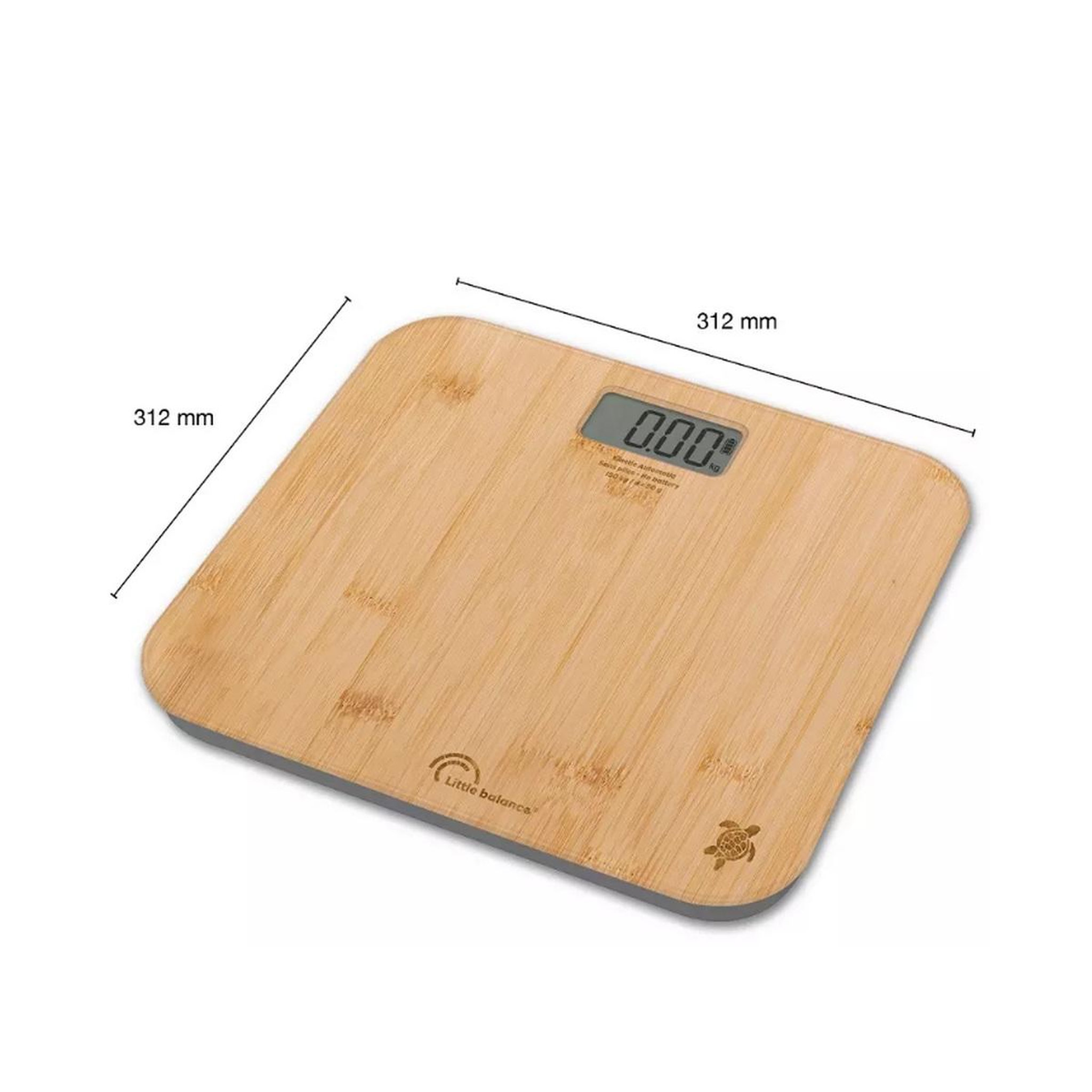 Voir la diapositive 2 : LITTLE BALANCE Pèse-personne électronique 150kg/50g bois - 8855