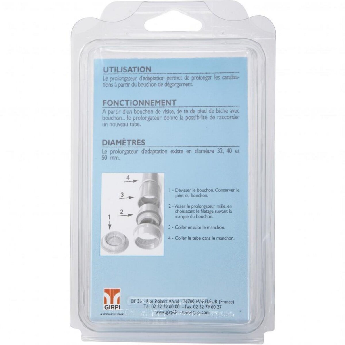 CENTRALE BRICO Manchon prolongateur en pvc à coller / à visser, mâle / mâle, D.32