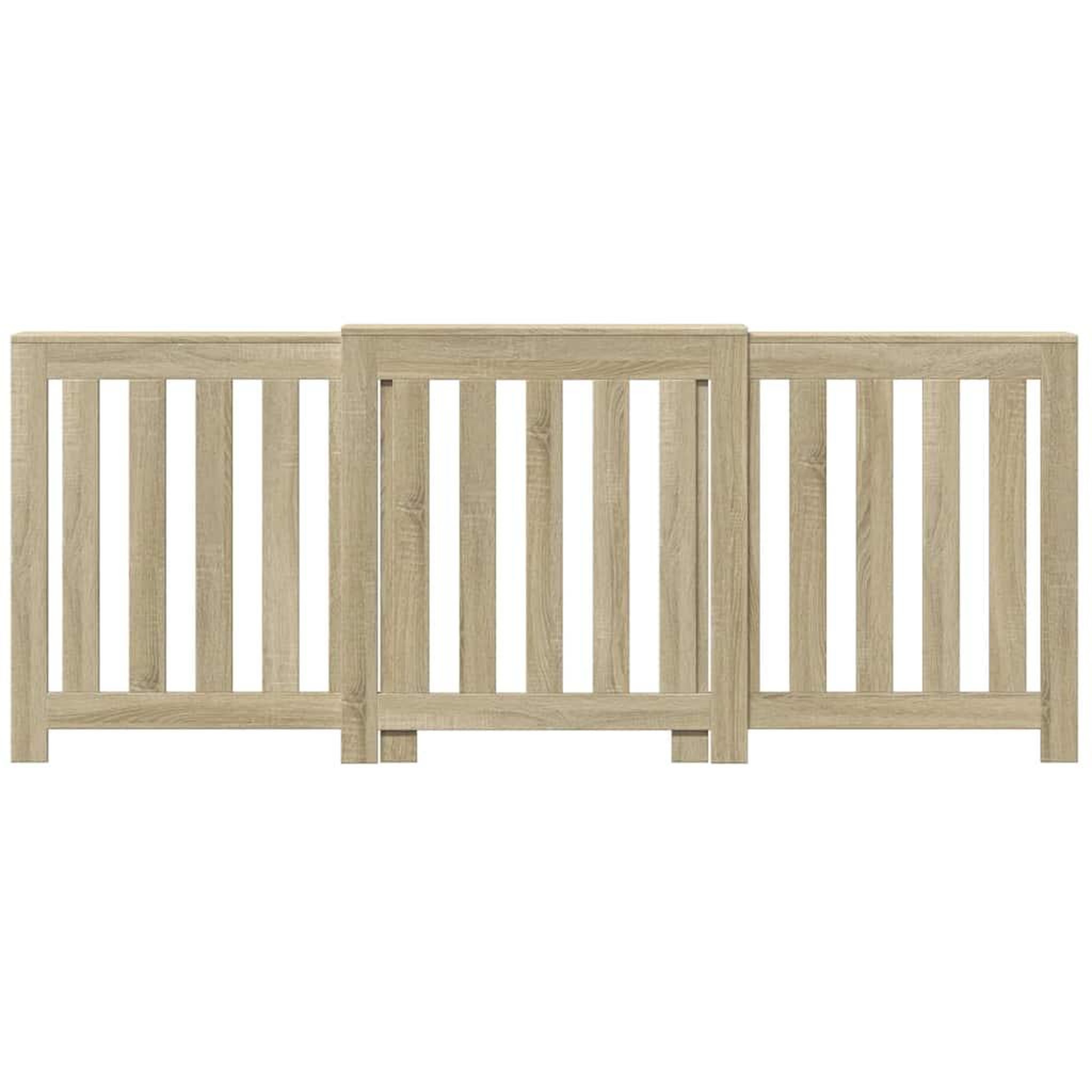 Voir la diapositive 3 : VIDAXL Cache-radiateur chene sonoma 205x21,5x83,5 cm bois d'ingenierie
