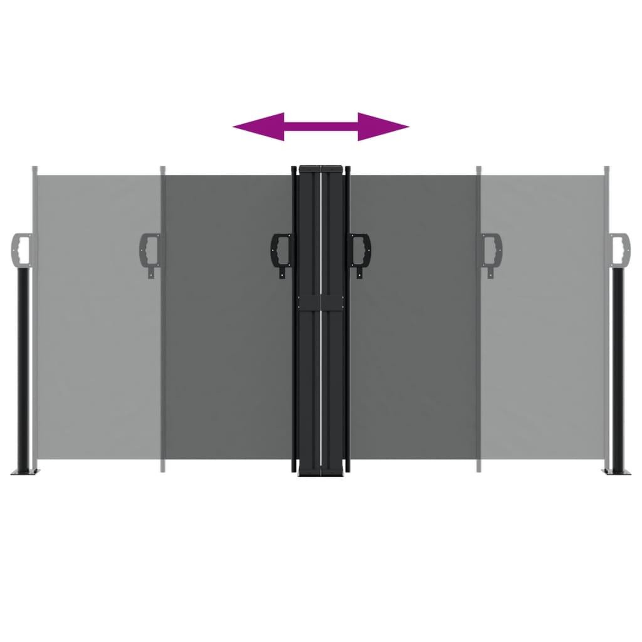 Voir la diapositive 5 : VIDAXL Auvent lateral retractable anthracite 120x1000 cm