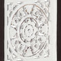 Voir la diapositive 5 : VIDAXL Panneau mural sculpte a la main MDF 40x40x1,5cm Marron et blanc