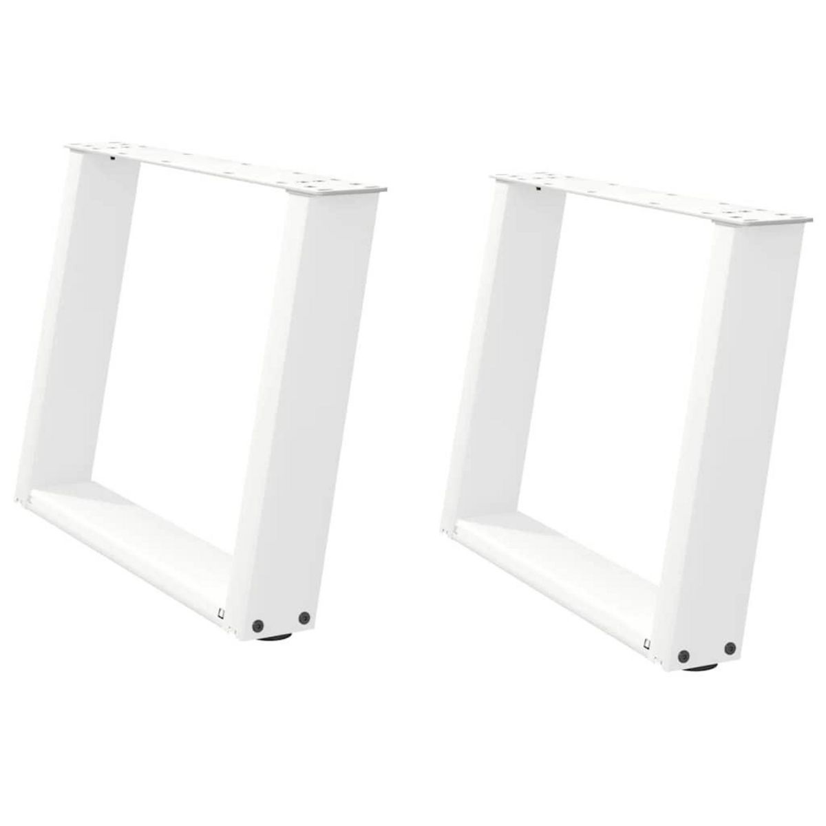 VIDAXL Pieds de table basse forme de U 2 pcs blanc 70x(42-43) cm acier