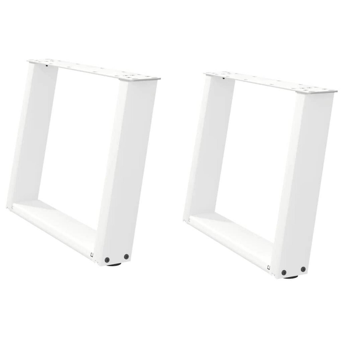 VIDAXL Pieds de table basse forme de U 2 pcs blanc 70x(42-43) cm acier