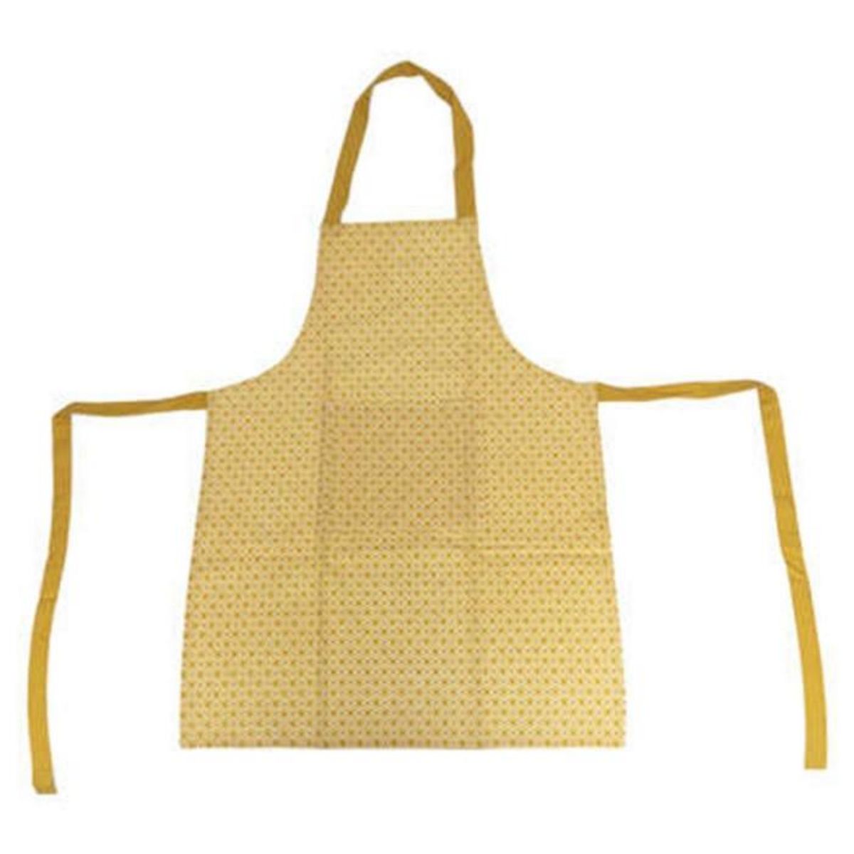 ATMOSPHERA Tablier de Cuisine Imprimé  Paty  80cm Jaune Ocre