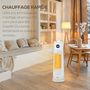 Voir la diapositive 6 : HOMCOM Chauffage d'appoint électrique colonne avec télécommande et timer - chauffage soufflant 1400-2000W - panneau LED - acier plastique noir blanc
