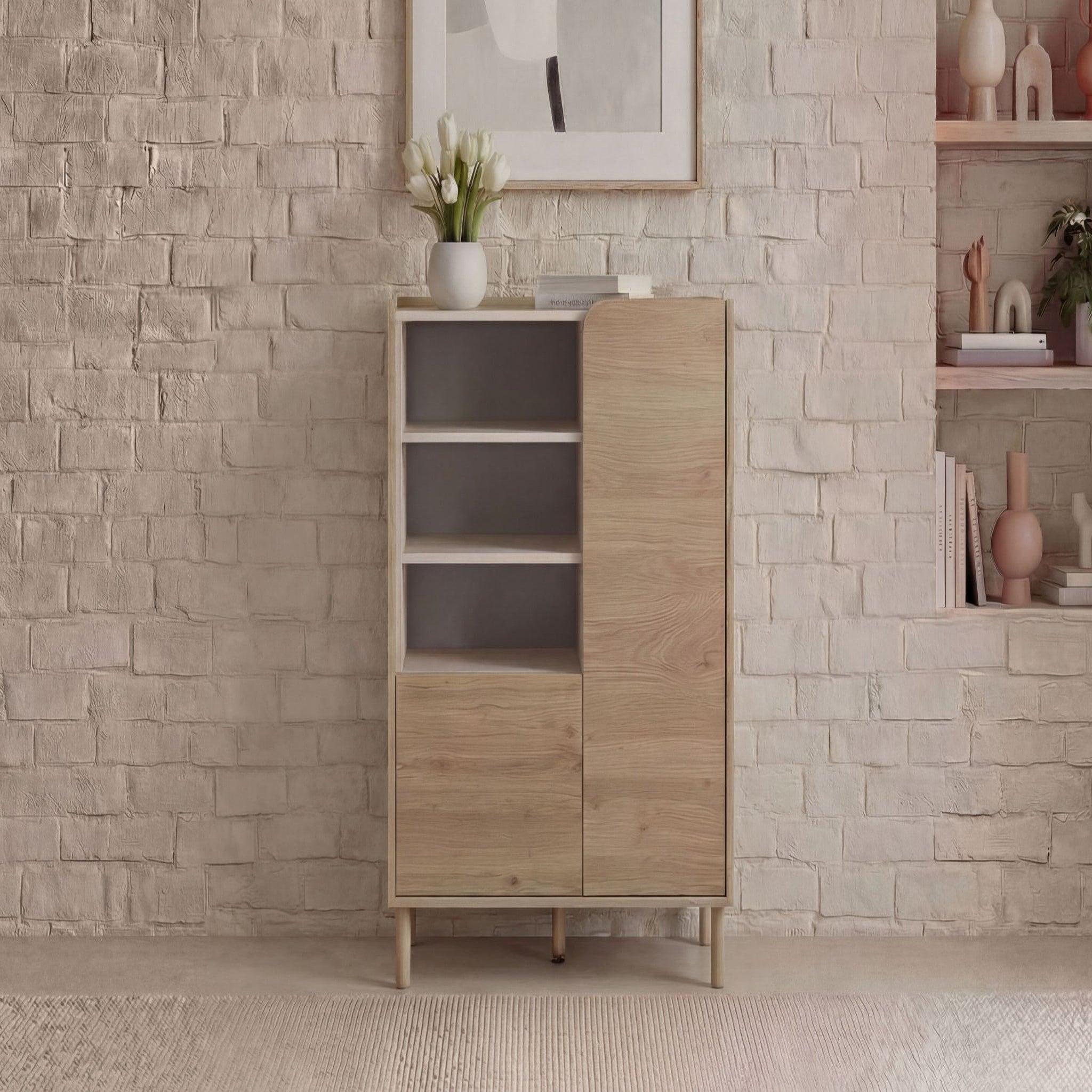 Voir la diapositive 2 : CASANOVA PARIS ISADORA - Commode 2 tiroirs 90cm en mélamine - Chêne clair