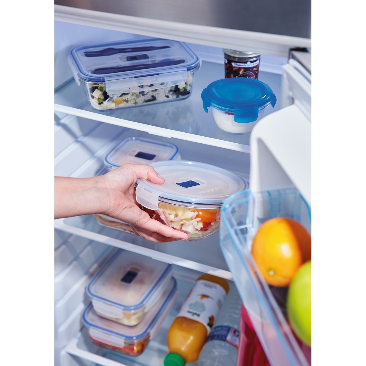 LUMINARC Lot de 3 boîtes en verre rondes