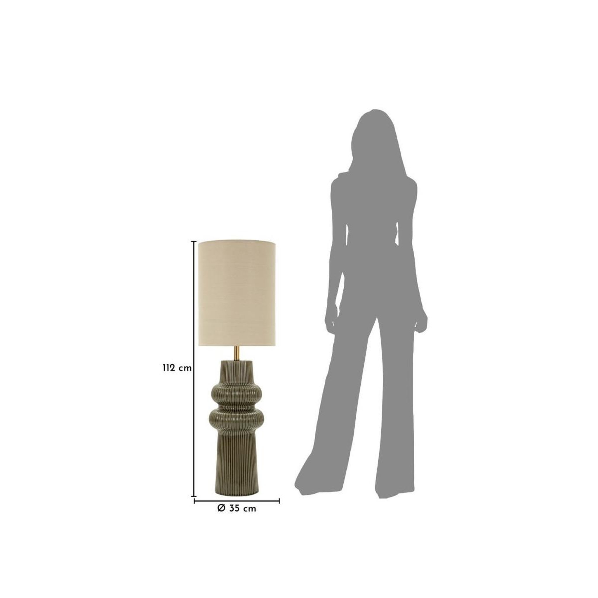 Voir la diapositive 5 : Paris Prix Lampadaire en céramique  harmony  112cm vert