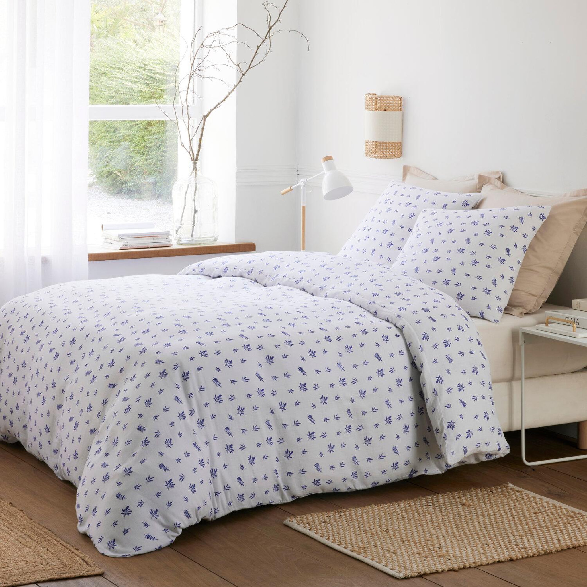Voir la diapositive 2 : BATON ROUGE Parure housse de couette 100% gaze de coton imprimé louca