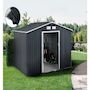 Voir la diapositive 2 : Habitat et Jardin Abri de jardin métal -  Vegas  - 7,06 m² avec gouttière - Gris