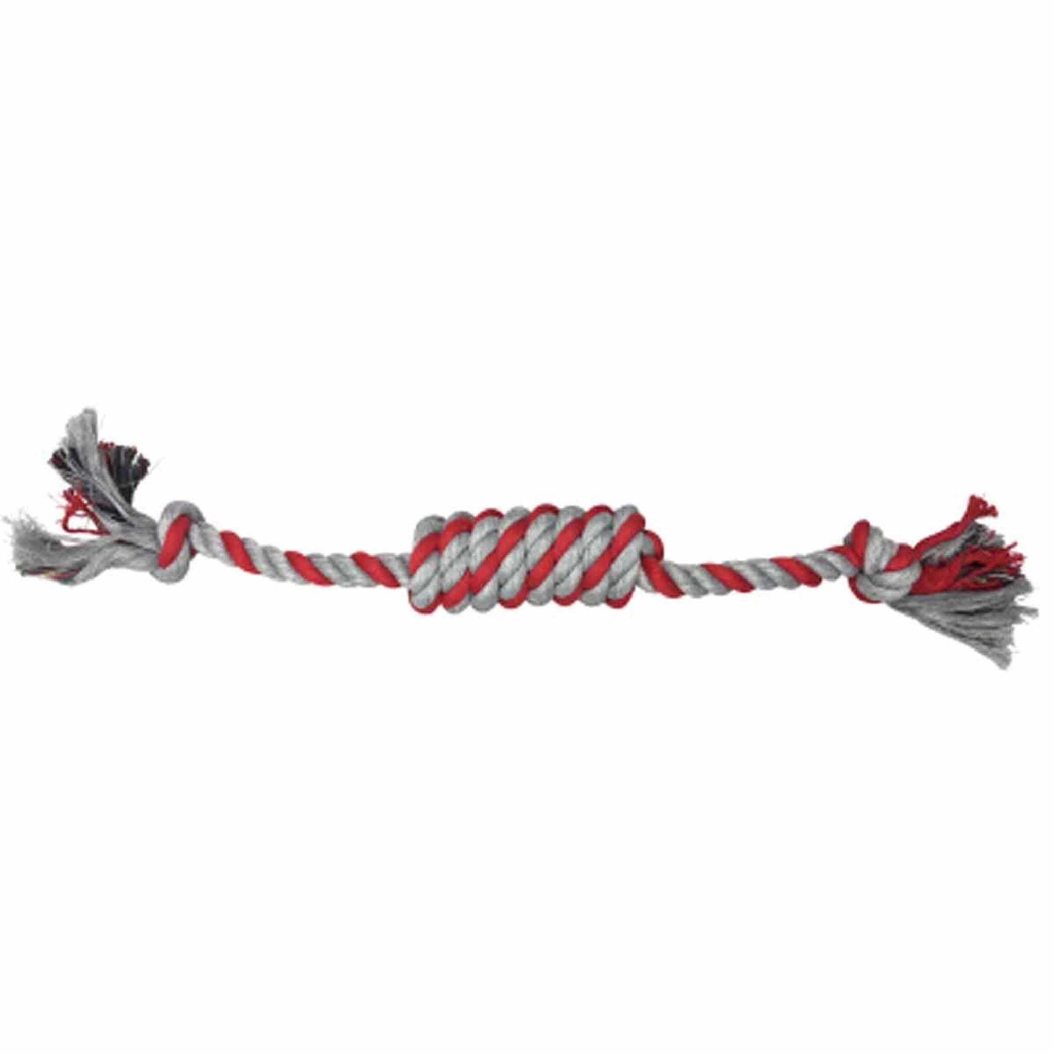 LOVE STORY Jouet pour chien  corde & nœuds  19cm rouge