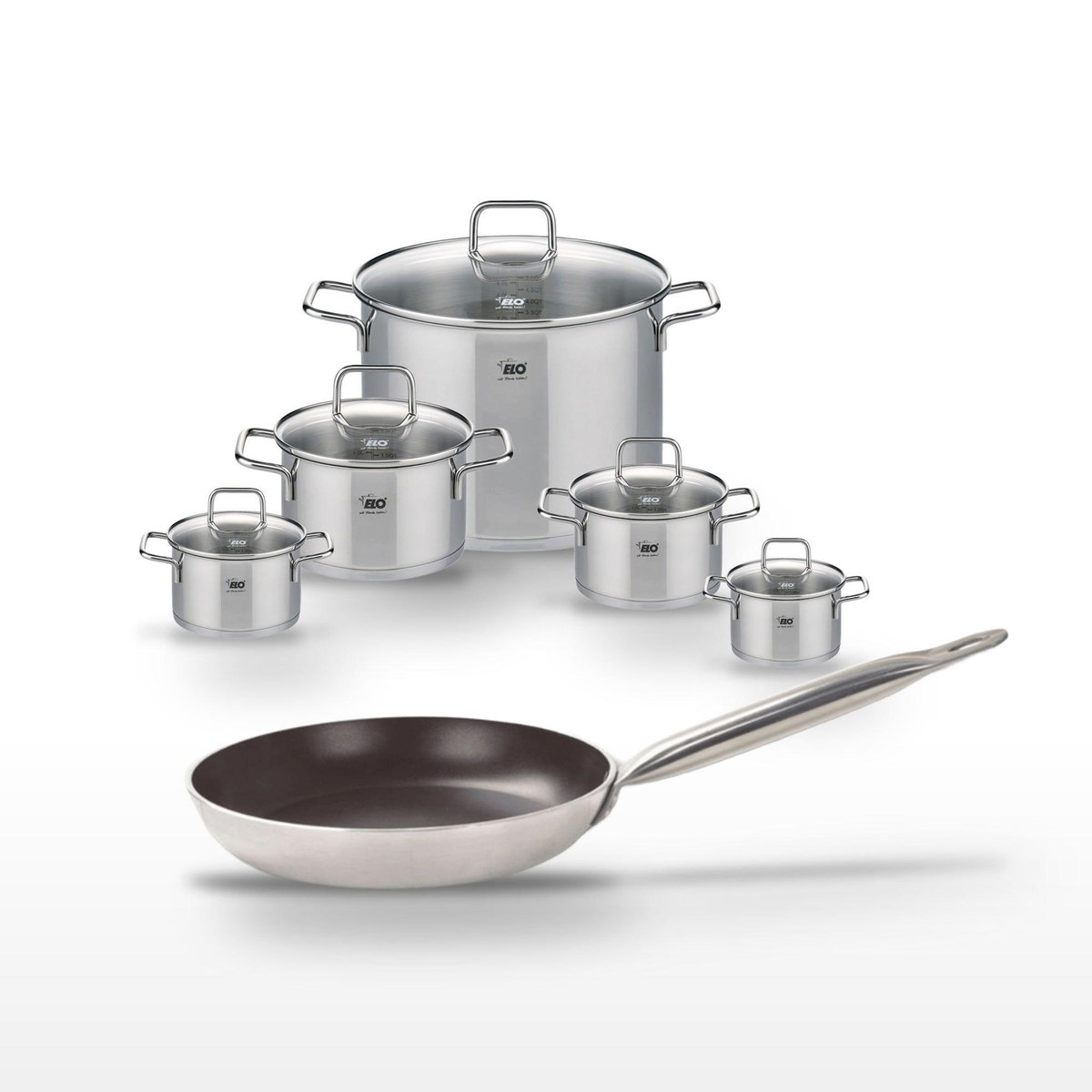 ELO Lot Poêle 32 cm Elo Bistro Line & 5 Faitouts Elo Citrin