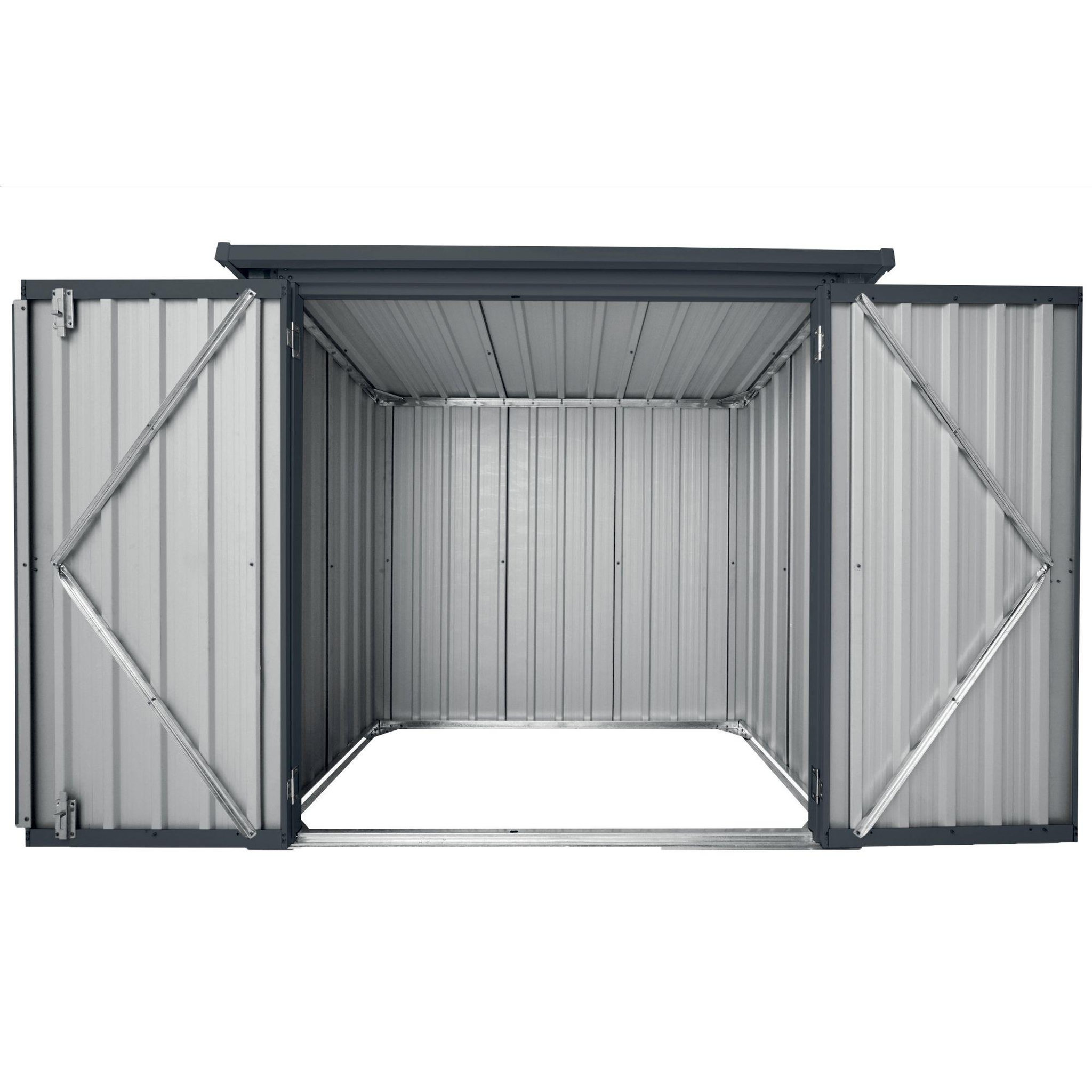 Voir la diapositive 2 : WERKAPRO Abri jardin métal 1,3m2  1.47x0.86 h1.34m  WERKA PRO