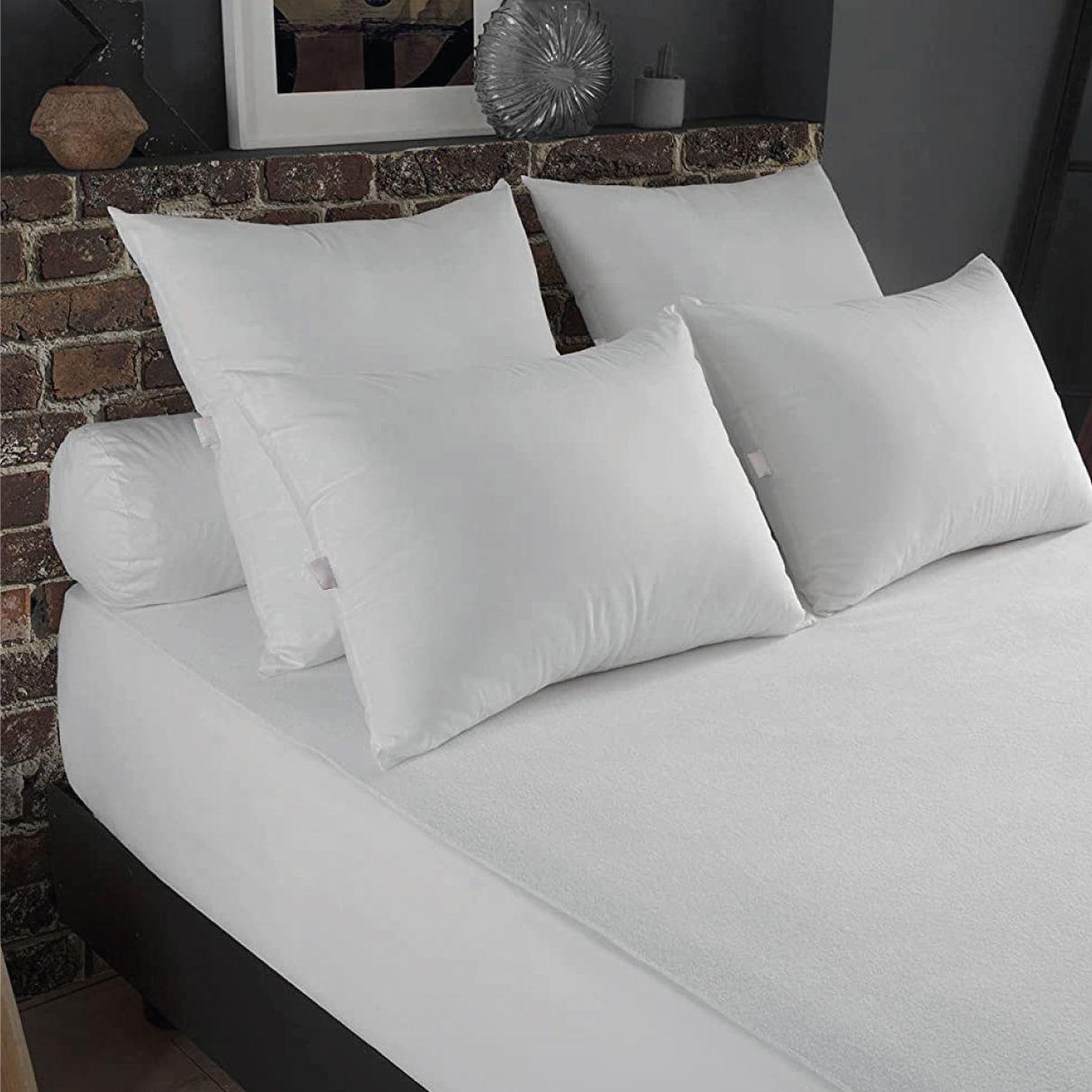 Voir la diapositive 4 : VIVEZEN Lot de 2 alèses, protèges matelas imperméables et respirants - Coton et TPU - 140 x 200 cm - Blanc