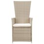 Voir la diapositive 3 : VIDAXL Chaises inclinables lot de 2 et coussins Resine tressee Beige