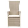 Voir la diapositive 3 : VIDAXL Chaises inclinables lot de 2 et coussins Resine tressee Beige