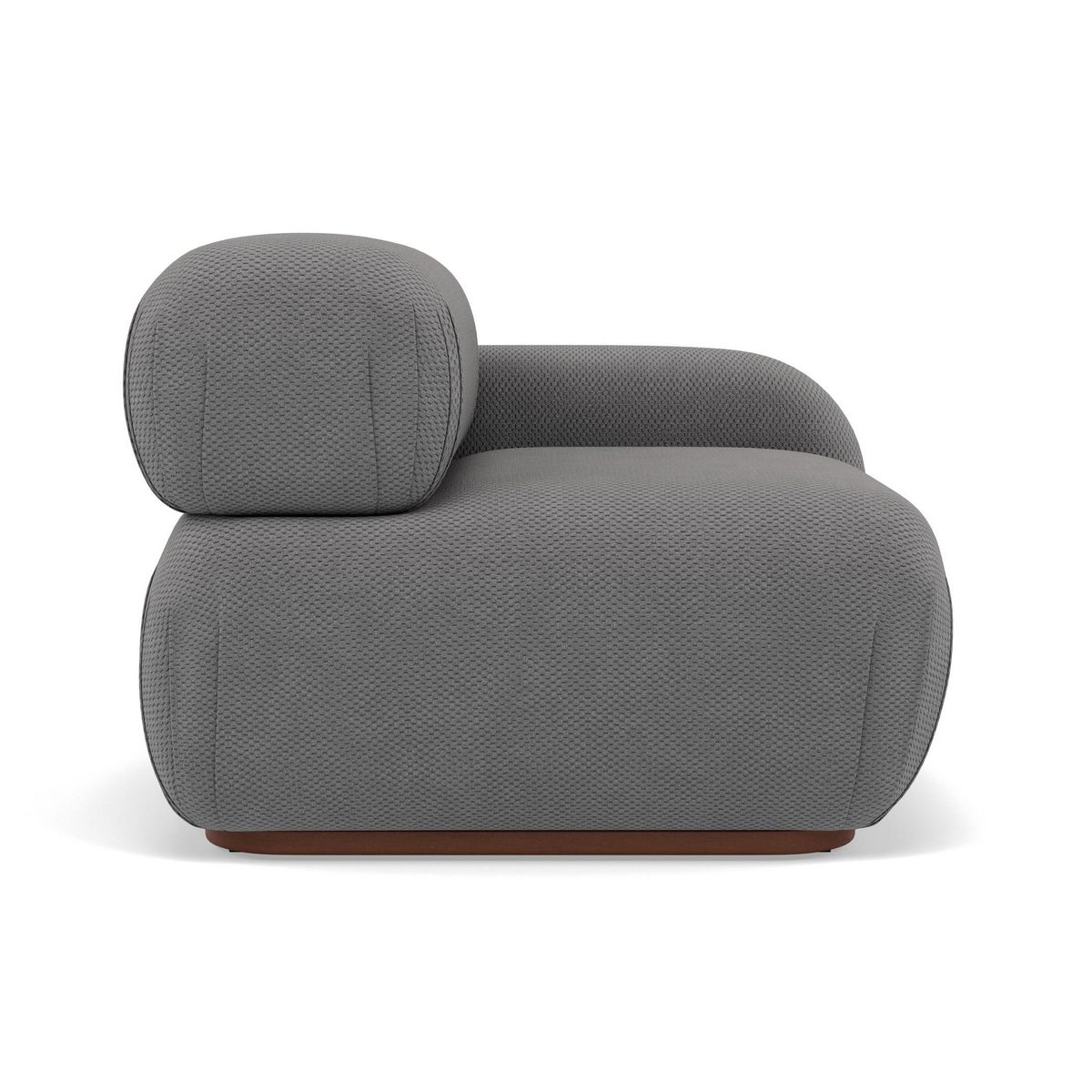 LISA DESIGN Penelope - module d'assise droit en velours texturé