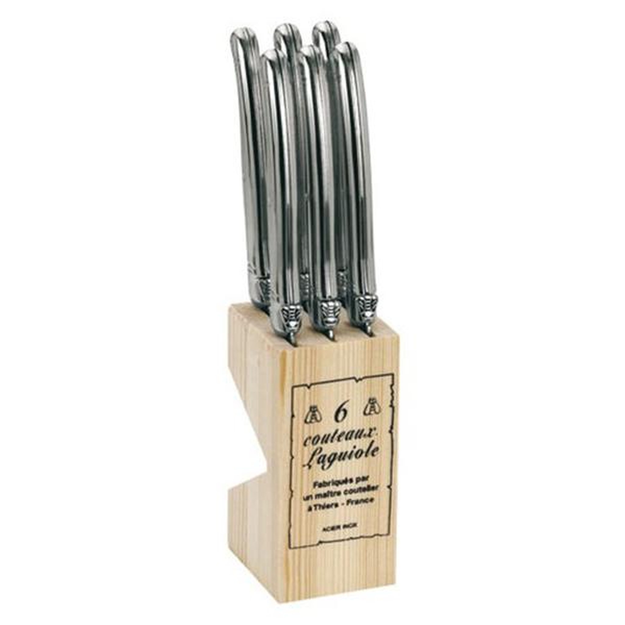 Jean dubost Lot de 6 couteaux à steak laguiole inox - 16572
